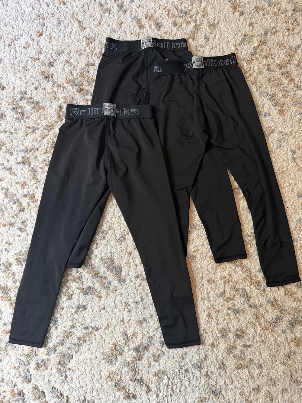 Black Boy Compression Leggings for sports - 3 Pack